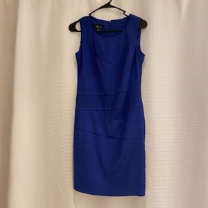 Royal Blue Wear to Work Above the Knee Dress